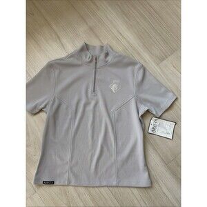 Arista Shirt Womens Quarter Zip Equestrian Polo Riding Top. Size L NEW w Tag